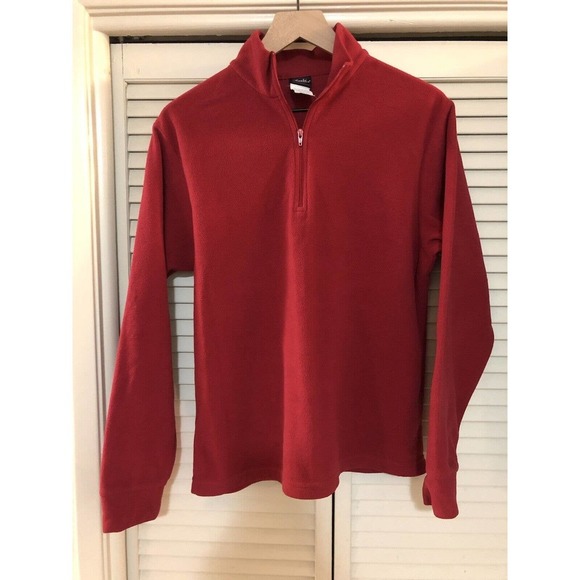 Vintage Early Winters Fleece Jacket Women’s Size Medium Red 3/4 Zip - Picture 1 of 3